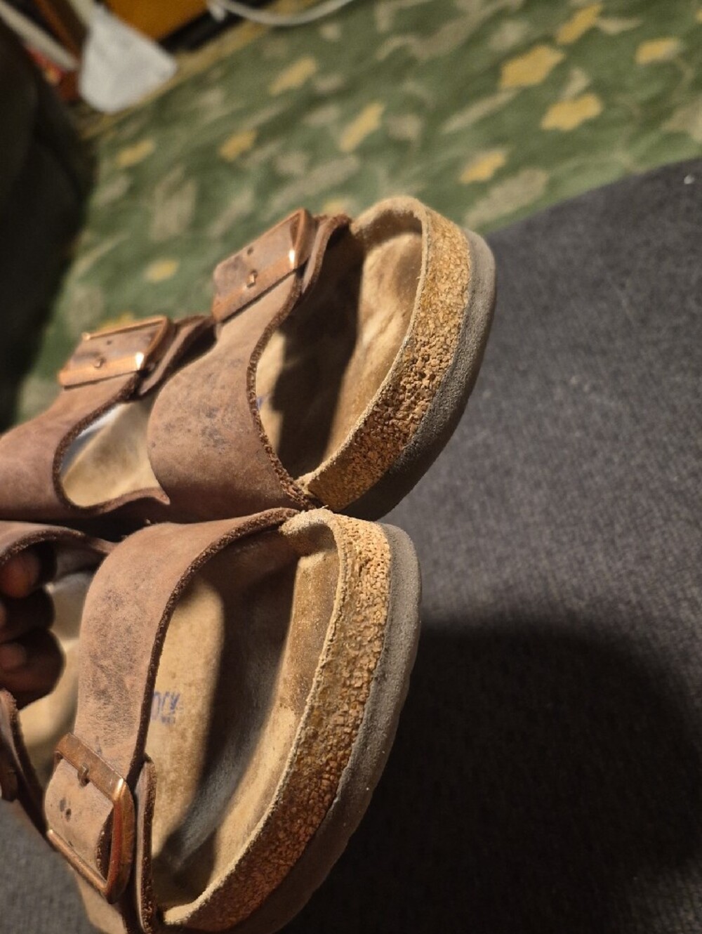 Birkenstock Brown Double Strap Leather Sandals - Picture 6 of 11